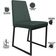 Cadeira Para Sala De Jantar Base Aço Industrial Preto Dafne L02 Linho Verde Musgo - Lyam Decor