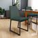 Cadeira Para Sala De Jantar Base Aço Industrial Preto Dafne L02 Linho Verde Musgo - Lyam Decor