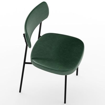 Cadeira Decorativa Estofada Para Sala de Jantar Melina F01 Couríssimo Verde Musgo - Lyam Decor