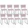 Kit 08 Cadeiras Decorativas Para Sala De Jantar Allana L02 Suede Rosê - Lyam Decor