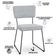 Kit 06 Cadeiras Decorativas Para Sala De Jantar Allana L02 Suede Cinza - Lyam Decor