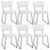 Kit 06 Cadeiras Decorativas Para Sala De Jantar Allana L02 Facto Branco - Lyam Decor