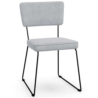 Kit 02 Cadeiras Decorativas Para Sala De Jantar Allana L02 Suede Cinza - Lyam Decor