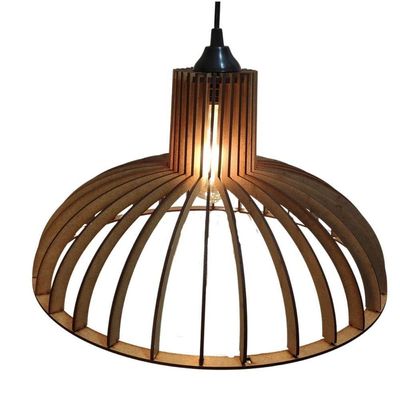 Luminária Teto Tipo Pendente Colônia - Cor:marrom