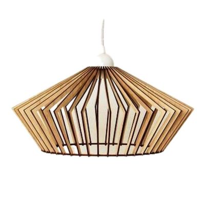 Luminária Teto Tipo Pendente Dejavu Em Mdf - Completa - Cor:mdf Cru