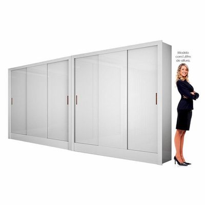 Closet Casal Duplo Dubai 6 Portas 6 Gavetas Branco
