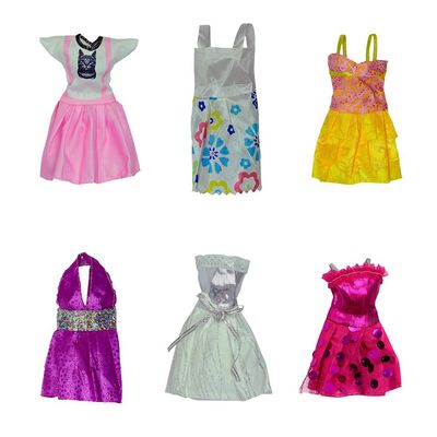 Vestido Para Boneca - Doll Dress Com 9 Vestidos