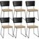 Kit 06 Cadeiras Decorativas Sala Jantar Allana L02 Couríssimo Preto Linho Bege Escuro - Lyam Decor
