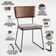 Kit 04 Cadeiras Decorativas Sala De Jantar Allana L02 Couríssimo Marrom Linho Bege - Lyam Decor