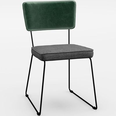Kit 02 Cadeiras Decorativas Sala Jantar Allana L02 Facto Verde Musgo Linho Cinza Escuro - Lyam Decor