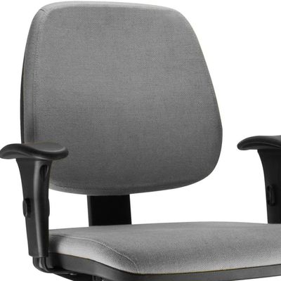 Kit 02 Cadeiras Giratória Job L02 Executiva Ergonomica Crepe Cinza - Lyam Decor
