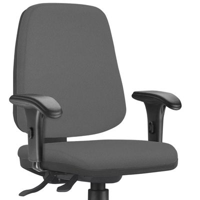 Kit 02 Cadeiras Giratórias Job L02 Diretor Executiva Crepe Cinza - Lyam Decor