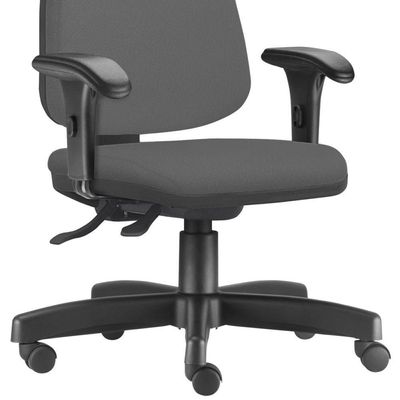 Kit 02 Cadeiras Giratórias Job L02 Diretor Executiva Crepe Cinza - Lyam Decor