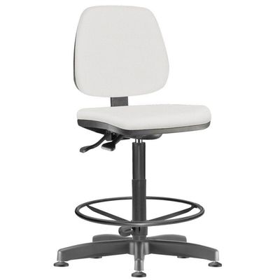 Kit 02 Cadeiras Caixa Alta Giratória Job L02 Couro Sintético Branco - Lyam Decor
