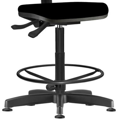 Kit 02 Cadeiras Caixa Alta Giratória Job L02 Crepe Preto - Lyam Decor