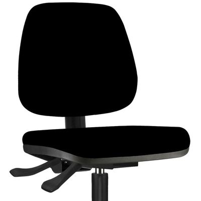 Kit 02 Cadeiras Caixa Alta Giratória Job L02 Crepe Preto - Lyam Decor