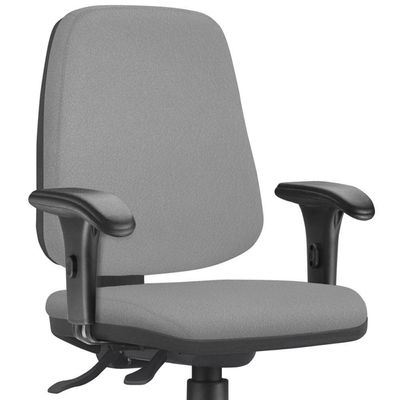 Cadeira Giratória Job L02 Diretor Executiva Couro Sintético Cinza - Lyam Decor