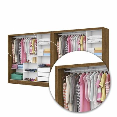 Closet Casal Duplo Dubai 6 Portas Plus 6 Gavetas Cinamomo