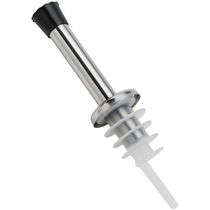 Kit 10 Bicos Dosador Azeite Inox 2x9,5cm Tampa Plástica Garrafa Vinagre Weck