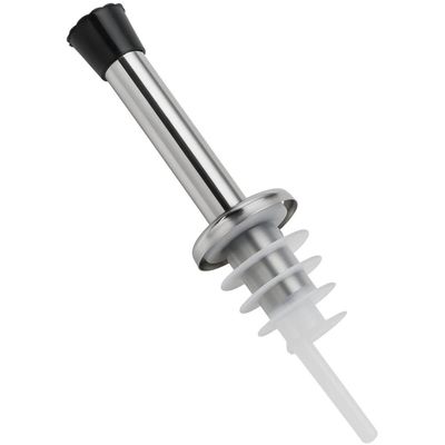 Kit 10 Bicos Dosador Azeite Inox 2x9,5cm Tampa Plástica Garrafa Vinagre Weck
