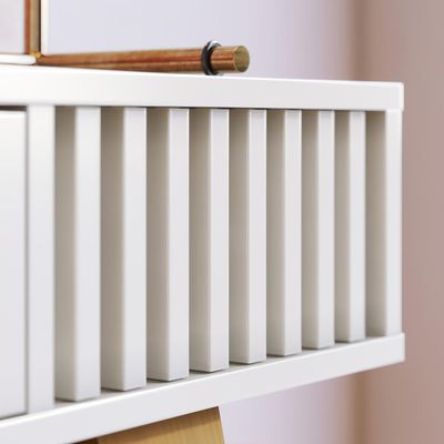 Aparador Decorativo Para Sala de Estar 01 Gaveta Delta C04 Freijó Off White - Lyam Decor