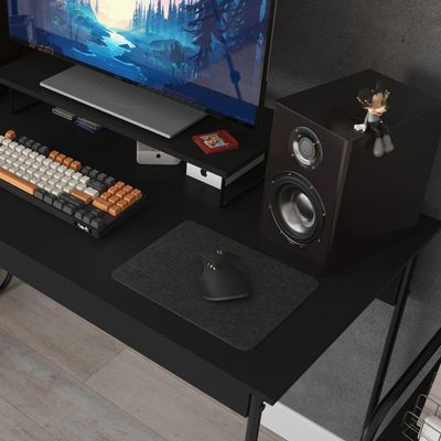 Suporte Para Monitor Home Office Bandeja De Café Da Manhã Criare Preto