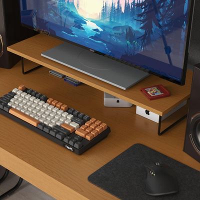 Suporte Para Monitor Home Office Bandeja De Café Da Manhã Criare Nature