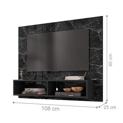 Painel Para Tokyo Nero Marmorizado 2 Nichos