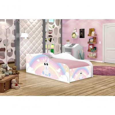Mini Cama Fun Unicórnio Bebê Infantil Com Colchão