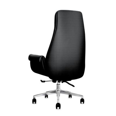 Cadeira De Escritório Presidente Prestige Preta Com Assento Espuma Laminada D28 Base Giratória Aço Cromado Preto