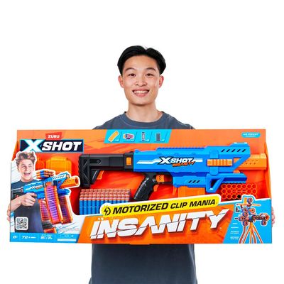 Lançador de Dardos X-Shot Insanity Motorized Clip Mania