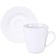 Conjunto Xícara e Pires Café 70ml Porcelana Decorada Tramontina Ingrid Branca
