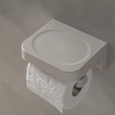 Kit Banheiro 3 Peças Bege Lixeira 6L Escova Sanitária de Piso e Parede Porta Papel Higiênico Ou