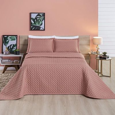 Cobre Leito 200 Fios King Ravena 03 Peças - Rose - Design Resistente