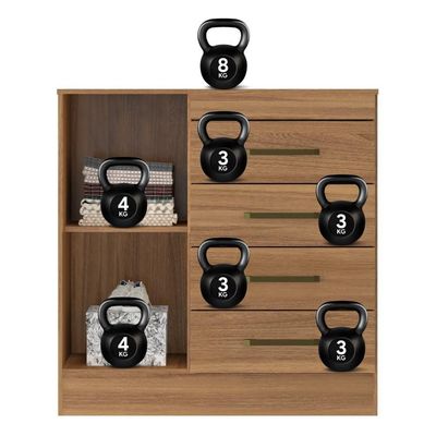 Cômoda 4 Gavetas 1 Porta Montevideu Amendola Touch Demóbile Amendola Touch