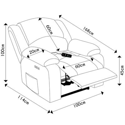 Poltrona Do Papai Reclinável Pietra Elétrica Led Massagem Fh9 Pu Branco - Mpozenato
