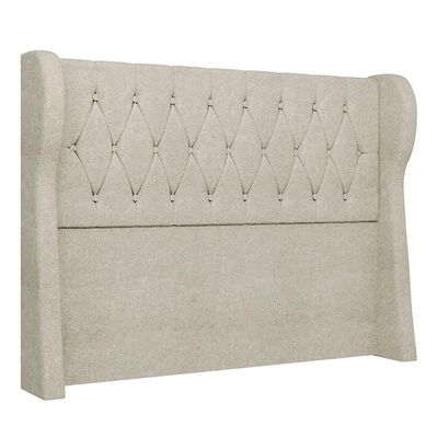 Cabeceira Casal Cama 140cm Malva I02 Bouclê Bege - Mpozenato