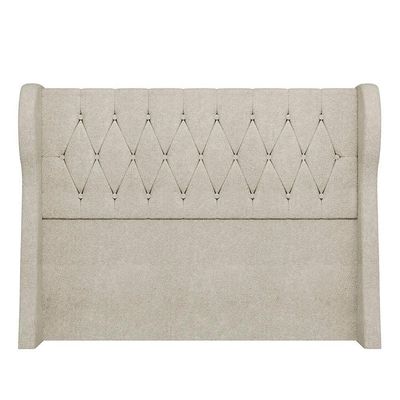 Cabeceira Casal Cama 140cm Malva I02 Bouclê Bege - Mpozenato