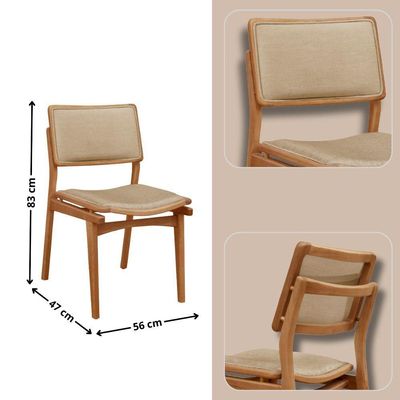 Mesa De Jantar Noronha 220cm Madeira Tampo Barril 8 Cadeiras Eva Turim 07 / Imbuia Nat.