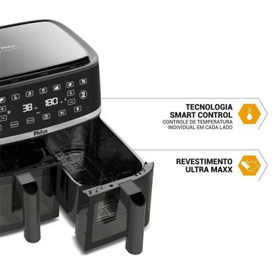 Air Fryer Philco 10L Cesto Duplo 2000W PAF10A 110V
