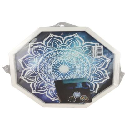 Quadro Mandala Arvore Da Vida Placa Decorativa Mdf Oitavado 30cm