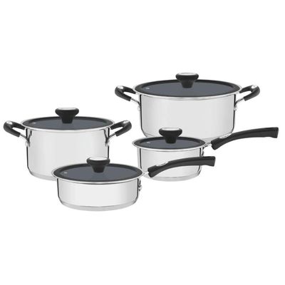 Jogo de Panelas 4 Peças Tramontina Solar Ceramic Aço Inox Fundo Triplo