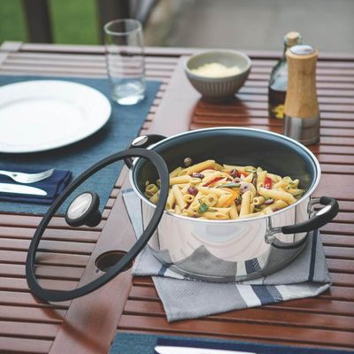 Jogo de Panelas 4 Peças Tramontina Solar Ceramic Aço Inox Fundo Triplo