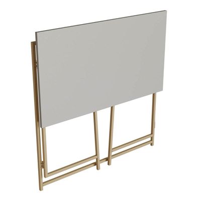 Mesa Dobrável Slim Escrivaninha P1044 Arenas Dourado 80x45x77,5cm Escritório Placa e Ponto