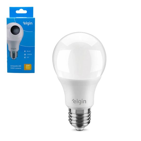 Lâmpada Led Elgin Bulbo 12w 3000k Bivolt Branca Morna
