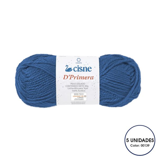 Kit 5 Novelo de Lã Tricô Crochê Cisne D'Primera 40g 00139