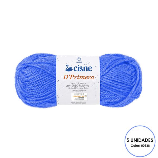 Kit 5 Novelo de Lã Tricô Crochê Cisne D'Primera 40g 00638
