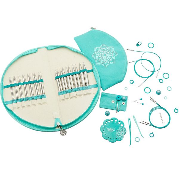 Kit de Agulhas para Tricô KnitPro Mindful Circulares 93 peças