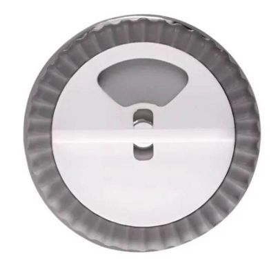 Porta Temperos Vidro e Tampa Rotativa Siena 190ml Cinza Lyor Cozinha Pote Condimentos Redondo