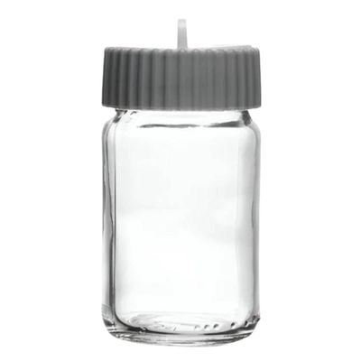 Porta Temperos Vidro e Tampa Rotativa Siena 190ml Cinza Lyor Cozinha Pote Condimentos Redondo